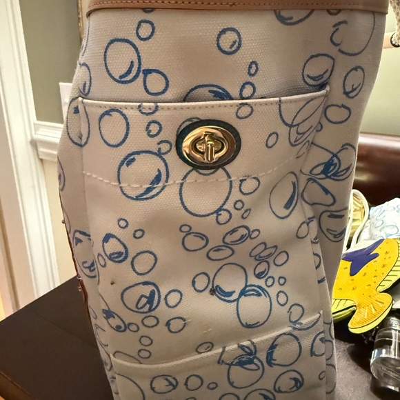 Coach “Limited Edition” Resort Bubble/Fish/Coral Canvas Tote Style 34458 - Picture 8 of 8